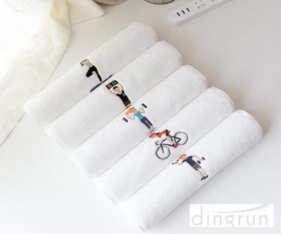 China Cartoon Design Sweat Absorption Solid Color Custom Sports Towels For Adults Fitness for sale