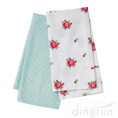 China 100 Cotton Woven Kitchen Towels Flower Design Fast Dry Environment Friendly for sale