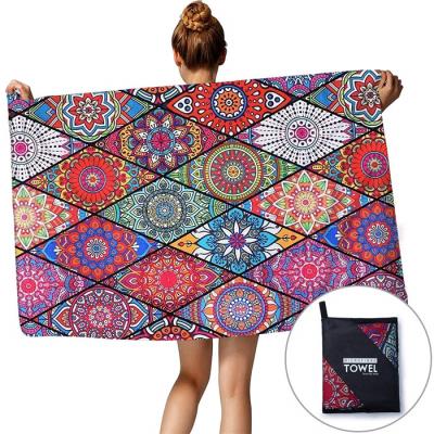 China Super Absorbent Quick Dry Microfiber Beach Towel Sports Travel Bath Towel for sale