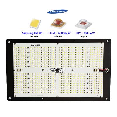 China Seed Starting Samsung Diablo QB648V2 Top Board 170W Led Grow Light With LH351H 730nm For 2x2FT Planting Tent for sale