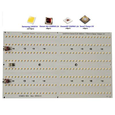 China LED Grow Lights Samsung LM301H QB288 Led PCB With IR UV Controlled For Quantum Plant Lights for sale