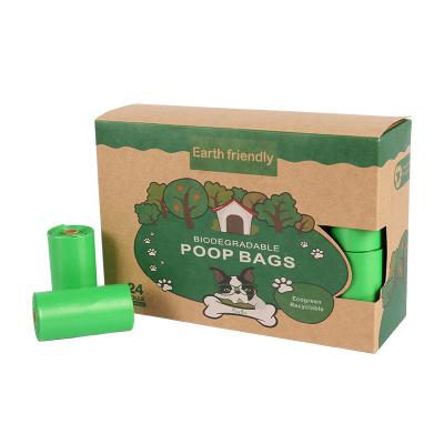 China Stored 360 Bags 24 Roll Top Quality Dog Poop Bags Biodegradable Pet Waste Bags for sale