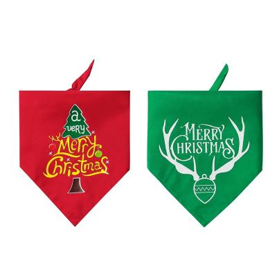 China Sustainable Christmas Pet Triangle Scarf Dog Christmas Bandana Pets Christmas Accessories for sale