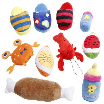 China New Viable Plush Stuffed Animal Toy Plush Dog Squeaker Pet Toy for sale