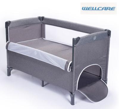 China Modern Gray Mix Baby Bedside Co-Sleep Crib Baby Huts for sale