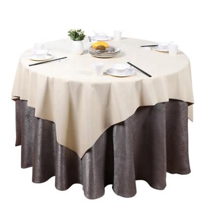 China Disposable PCC Table Cover Beige Rectangle Material Waterproof Table Cloth for sale