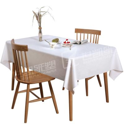 China 5 Pack Party White Disposable Table Cloth Biodegradable Warm Table Cloth For Bridal Wedding Party for sale