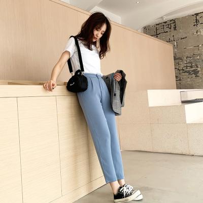 China Anti-Wrinkle Light Weight Low MOQ Eco-Friendly Business Women Office Women Casual Trouser Suit Pants for sale