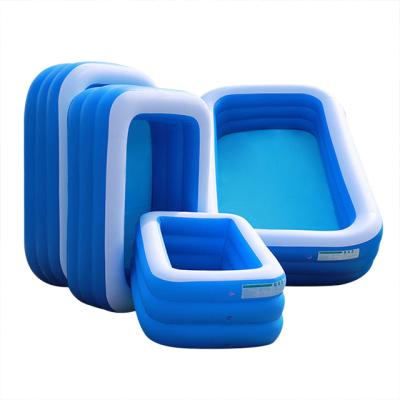 China Rectangular Three Layer Water Family Outdoor Fun Summer Adult Durable Inflatable Children Swimming Pool for sale