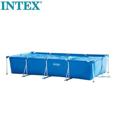 China Easy Install INTEX 28274 4.5M*2.2M*0.84M Rectangular Frame Above Ground Family Use Pool Set for sale