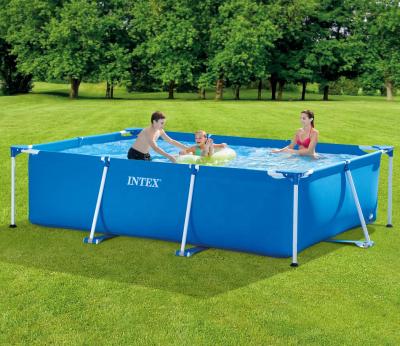 China Easy Install Wholesale Intex 28272 Easy Set Large Rectangular Frame Folding Pool 300CM*200CM*75CM for sale