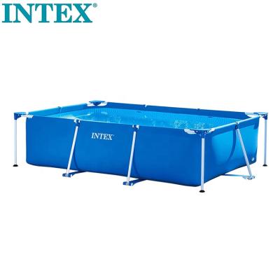 China Easy Install Intex 28271 2.6M x 1.6M x 0.65M Rectangular Frame Swimming Pool Metal Frame Piscinas for sale