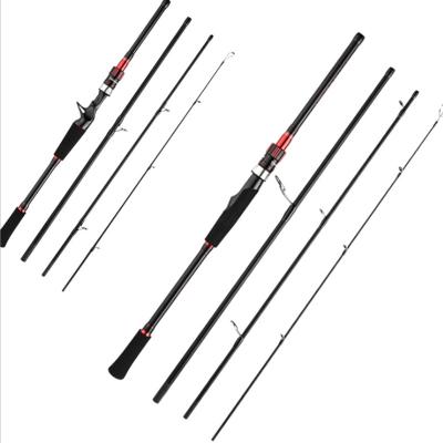 China Outdoor Fishing Activity 132.7g Top Right 210cm 4 Section Rotating Fishing Rods Hard Rod Saltwater Fishing Tackle Carbon for sale