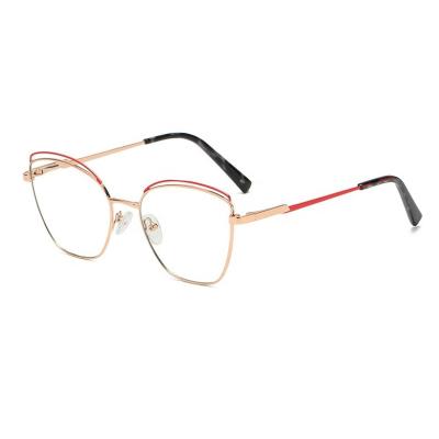 China Supply Prescription Glasses Buy 1 Get 1 Cheap Cat Eye Metal Frames Prescription Glasses Customization Online Astigmatism 509 0~200 Optical Glasses for sale