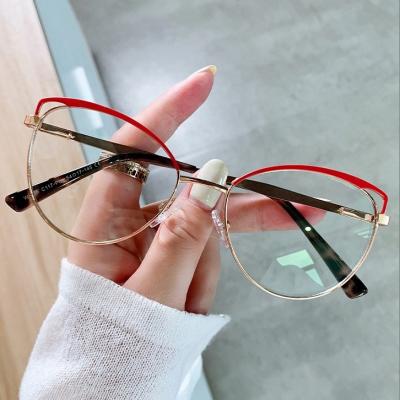 China Supply Prescription Glasses Buy 1 Get 1 Cheap Cat Eye Metal Frames 506 Prescription Glass Customization Online Astigmatism 0~200 Optical Glasses for sale