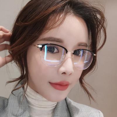 China Supply Prescription Eyeglasses Buy 1 Get 1 Cheap Browline TR90 Glasses 5054 Prescription Glasses Customization Online Astigmatism 0~200 Optical Glasses for sale