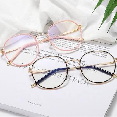 China 10 Years OEM Experience Sunbest Eyewear 8013 High Quality Vintage Round Metal Frame Glasses Anti Blue Light Opitacl Frames Glasses for sale