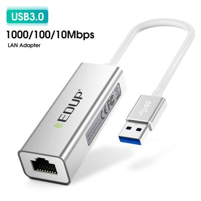 China Desktop& EDUP Laptop 10/100/1000 Mbps Gigabit USB 3.0 RJ45 USB Adapters and Ethernet Hub Network Card for sale