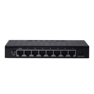 China LACP 10/100/1000M 8 Port Reverse Power Supply Network Switch for sale