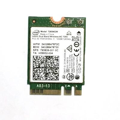 China Wireless-AC 7265 7265NGW 7265 Dual Band AC Desktop Wireless Card in-tel7265 BT4.0 867Mbps NGFF m2 better than Intel 7260 for sale