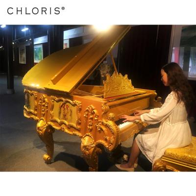 China 88 Keys Piano 168 DELUXE Luxury Home Furniture Custom Bespoke Grand Golden Piano For Sale Hg-G6 for sale