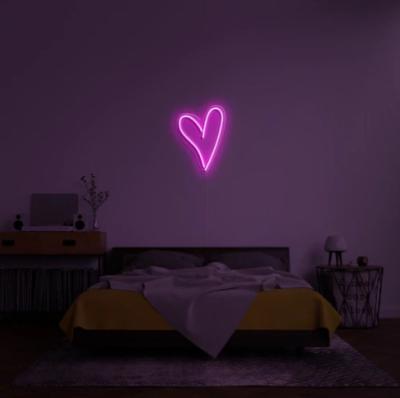 China LANDSCAPE Theme Park Sign Boards Heart Neon Lights Led Logo Signage For Business Neon Decoration Advertising Display Led Heart Letter Lights Sign Neon Sign for sale