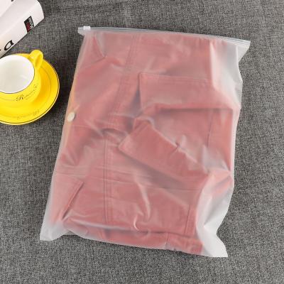 China Recyclable Customize Biodegradable Swimwear Packaging Zipper Bag For Clothes Printed Logo Recyclable Frosted Plastic Garment Ziplock Pouch for sale