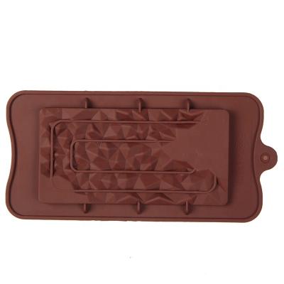 China Silicone Factory Silicone Chocolate Mold Irregular Shaped Rectangle Shaped Baking Tools Non-Stick Silicone Cake Candy Mold 3D Mold DIY for sale