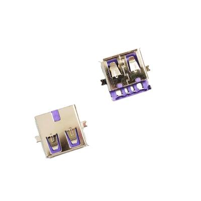 China Power and Data Delivery Color Electronic Components Power Supply Spare Parts USB Connector Purple Jack for sale