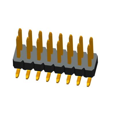 China PA66 Pin Header Right Angle SMT Pin Connector Male PCB Header 1.27 for sale