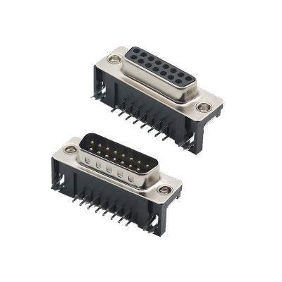 China High Quality PA66 Through 37 Hole PCB Mount dB15 25 2 Row VGA D-SUB Dsub FE Connector for sale