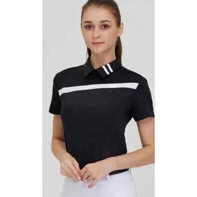 China Customs Anti-wrinkle Ladies Polo Shirt Printed Slim Fit Golf Shirt Quick Drying Ladies Embroidery Polyester Polo Shirt Women for sale