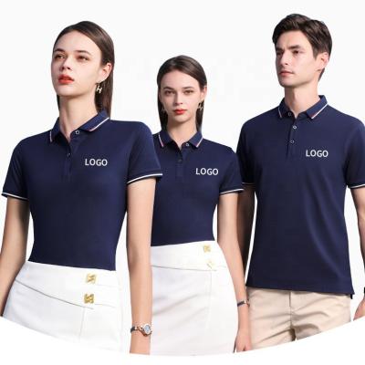 China Anti-Wrinkle Custom Design Plain Short Polo Shirt Plus-Size Blouse Golf Office Polo Sleeve Loungewear for sale