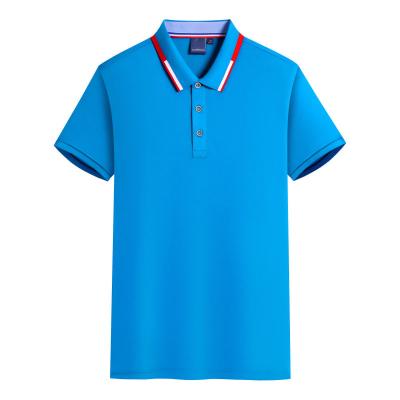 China Anti-pilling Custom design of men's and women's golf lapel polo shirts sports men's and women's leisure empty smart embroider for sale