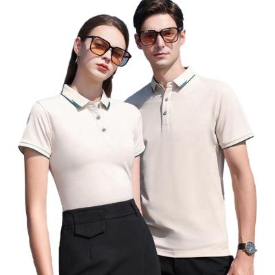 China Custom-made high quality anti-pilling smart embroidery lapel polo shirts sports leisure golf men's and women's workwear for sale