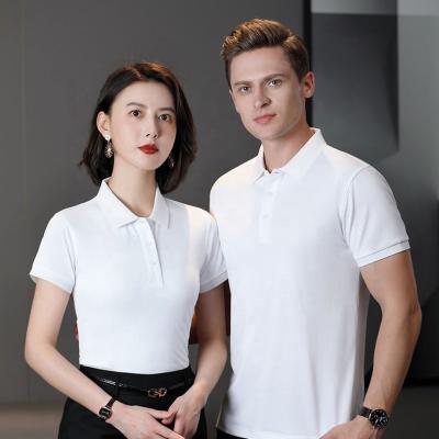 China Custom-made high quality anti-pilling smart embroidery lapel polo shirts sports leisure golf men's and women's workwear for sale