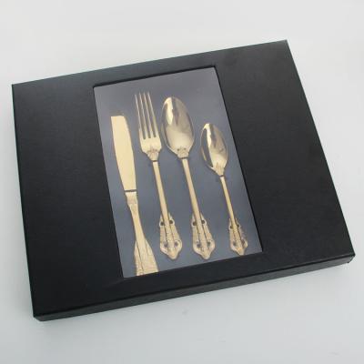 China Sustainable New Product 2021 Stainless Steel Cutlery Set Gold Flatware Wedding Forks And Spoons for sale