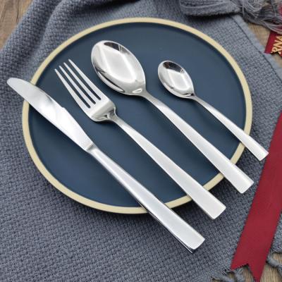 China Viable New Products 2021 Unique Stainless Steel Knife Fork Spoon Hotel Cutlery Set Luxury Spoons for sale