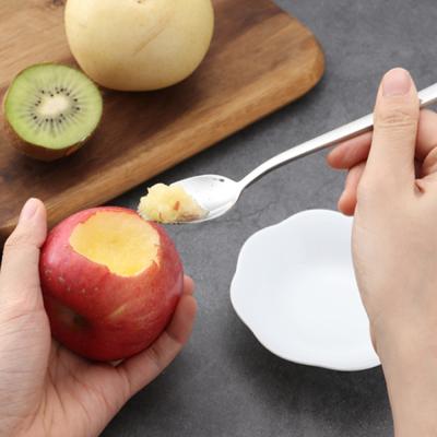 China Sustainable Hot Sale High Quality Ware Teaspoon Stainless Steel Fruit Spoon For Apple for sale