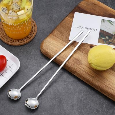 China 2021 Sustainable Long Tender Ice Cream Spoons 3 Sizes 304 Stainless Steel Material Spoon Long Ice Cream Scoop for sale