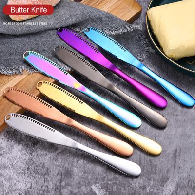 China 2021 Sustainable Hot Sellings Amazon Butter Knife Cheese Knives Stainless Steel Functional Knife for sale