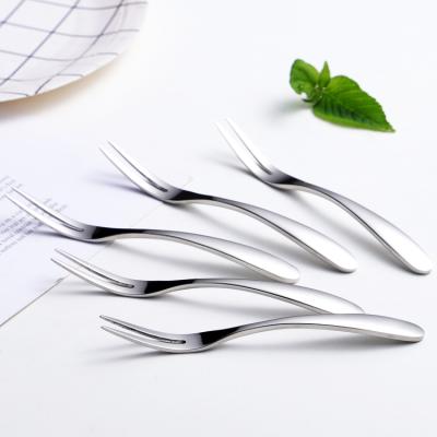 China 2021 Hot Sale Viable Fruit Fork High Quality Stainless Steel Fork For Eating Elegant Stainless Fruit Fork for sale