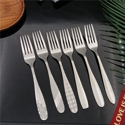 China Dropship Sustainable Hot Sale Stainless Steel Silver Cutlery Fork Dinnerware for sale