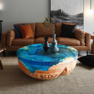 China (Size) Adjustable Height Customized River Tables Epoxy Resin, Epoxy Wood Slab Coffee Tables Wholesale for sale