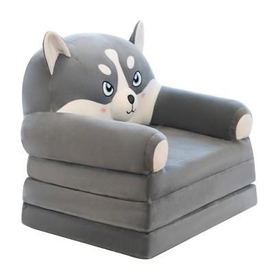 China Folding Kids Sofa Backrest Adjustable Lazy Plush Sofa Chair Kids Modern Animal Plush Seat Small Baby Sofa for sale