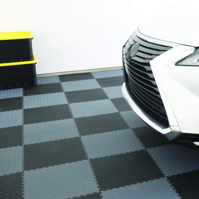 China Strength Waterproof Wear Resistant Anti-Slip Car Garage Flooring Grate Plastic Modular Interlocking Tiles PP Garage Flooring Garage Flooring for sale