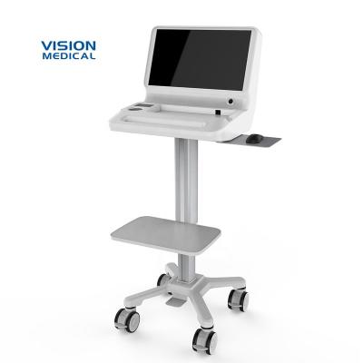 China Mobile Computer Industrial Cart All-in-one PC With Keyboard Tray To Board Patient Cart Nursing Cart for sale