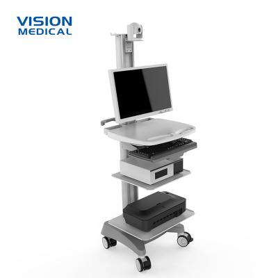 China Industrial Laptop Remote Workstation Trolley Medical Equipment Trolley Nursing Care Accident Medical Trolley for sale