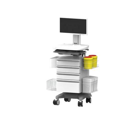 China Aesthetic Medical Hospital Trolley/Clinic Computer Trolley/Hospital Workstation Medical Nursing Trolley for sale