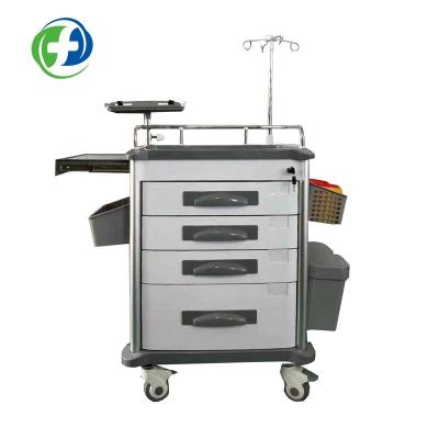 China Plastic ICU Room/Hospital/Clinic ABS Medication Crash Trolley for sale